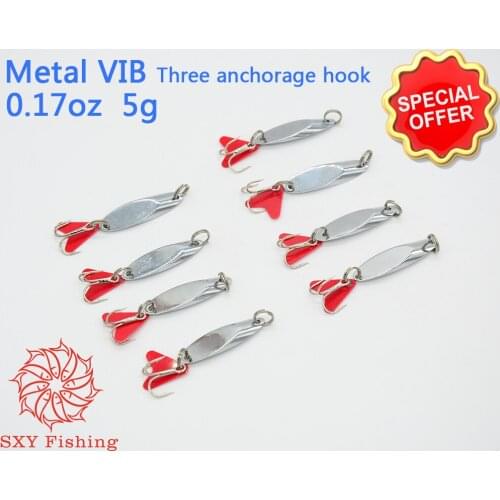 SXY FISHING Metal slice lure Metal VIB Weight 0.17OZ 5g Metal bright slice bait Fishing bait Fresh water bait Bait Trolling