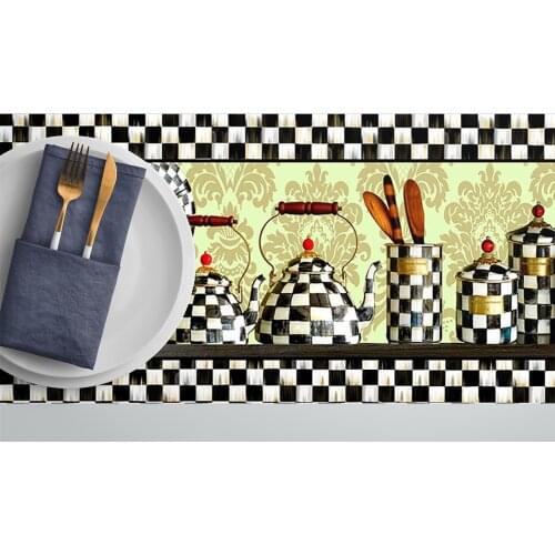 Mackenzie Tea Time Handmade Home Decoration Tablecloth / Table Runner - Dirt-Repellent Fabric 40CM x 140CM