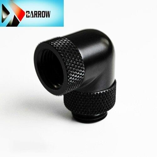 Trolley G1 / 4'' threaded 90 degree two rotating elbow fittings, 90 degree split computer water cooling adapter, TWT90S-V2