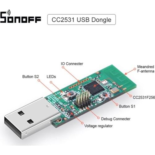 Sonoff Zigbee CC2531 USB Dongle Module Bare Board Packet Protocol Analyzer USB Interface Dongle Supports BASICZBR3 S31 Lite