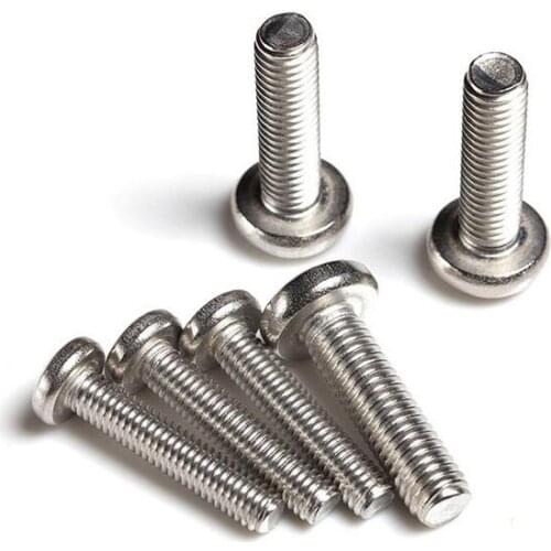 50Pcs Phillips Screws Stainless Steel 304 Cross Round Head Bolts M2 M2.5 M3 M4 DIN7985