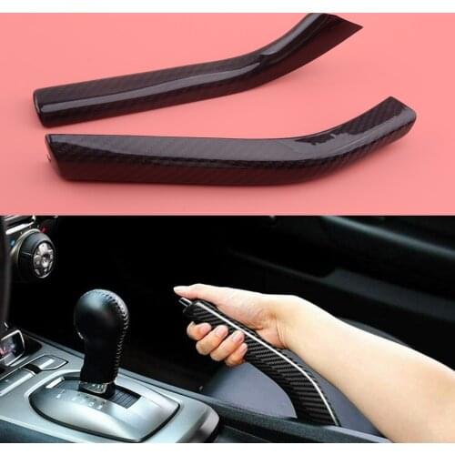 Parking Brake Handbrake Handle Lever Sleeve Cover Protector Carbon Fiber Fit for Chevrolet Camaro 2010 2011 2012 2013 2014 2015