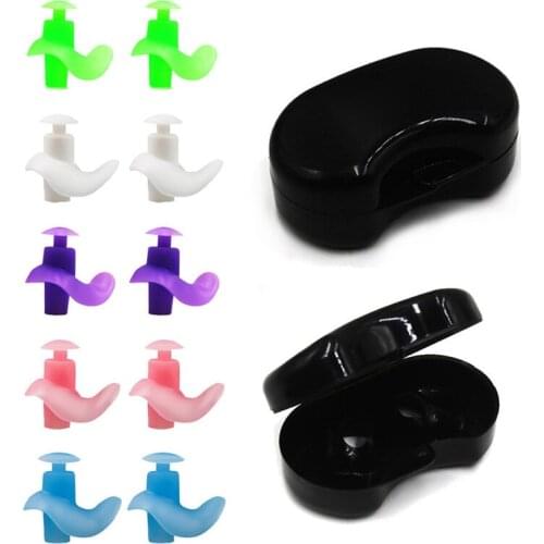 1 Pair Waterproof Soft Silicone Ear Plugs Professional Ear Protection Earplugs Noise Reduction For Sleep Swimming Accessories