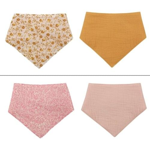 1 Pc Cotton Bandana Baby Bibs Feeding Smock Infant Burp Cloths Soft Saliva Towel F3ME