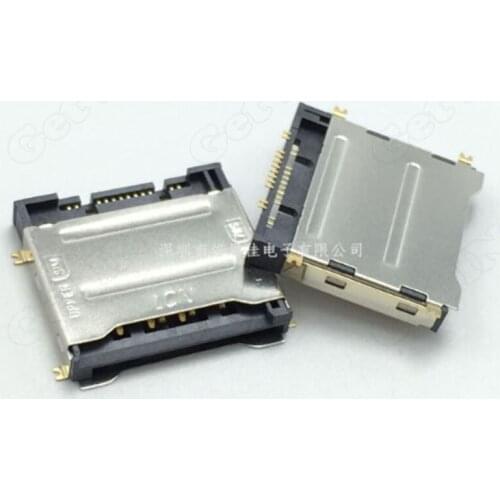 10pcs 2 in 1 SIM Memory Card Slot 12Pins Dual SIM Socket Short Type