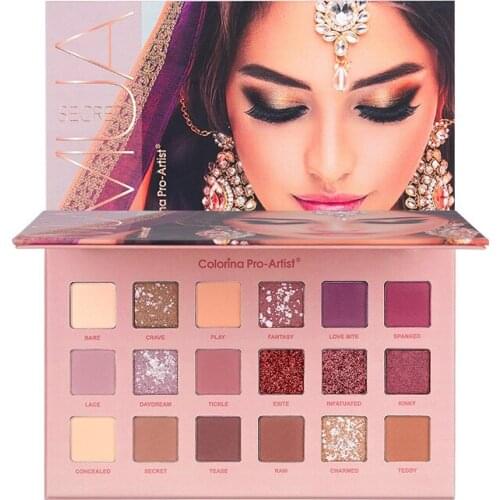 18 Colors Shining Glitter Eyeshadow Palette Shimmer Matte Long Lasting Makeup Powder Waterproof Eyeshadow Cosmetic TSLM1