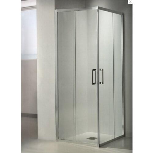 2016 hot sales wholesale and retail 6mm clear tempered glass shower screens with acrylic basin shower enclosure AF1209F-4