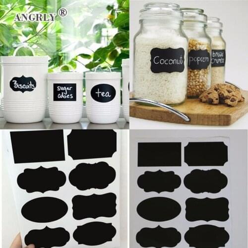 40Pc/lot Chalkboard Labels Jar Bottle Stickers Home Kitchen Jars Blackboard Stickers Multi Size Chalkboard Labels Tag Decoration