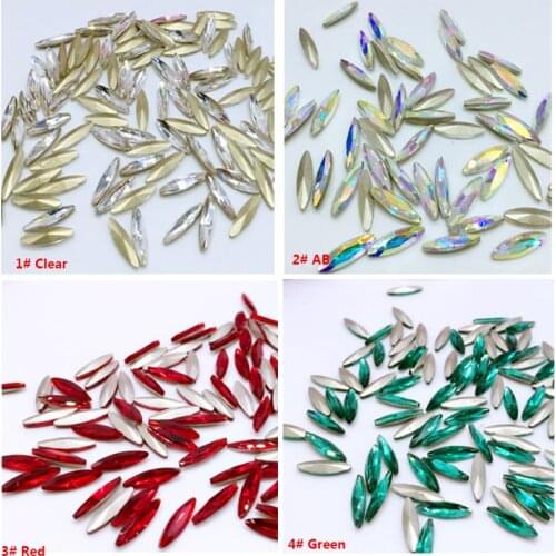 50pcs/bag K9 Quality AB Horse Eye Nails Crystal Pointed Back Crystal Rhinestones Clear Eye Horse Rhinestone Nail Art Decorations