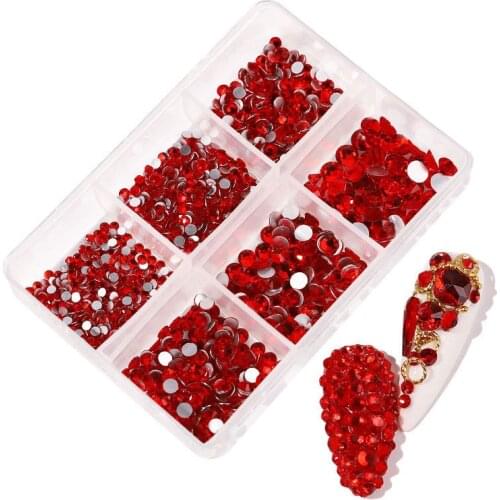 6grids Candy-AB Rhinestones Symphony SS6-20 Fancy Gems Flatback 2021-Trendy Mixed Flashing Diamonds 3D Nail ART RHINESTONES 1000