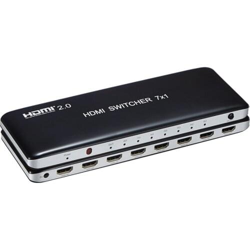 7x1 HDMI Switch HDMI V2.0b Switcher Converter 7 in 1 out support HDMI 2.0b 3D 4K/60Hz for DVD HD Players Set Top Boxes