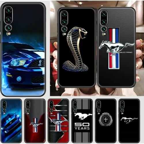 Mustang Car logo Phone case For Huawei P Mate P10 P20 P30 P40 10 20 Smart Z Pro Lite 2019 black pretty funda silicone waterproof