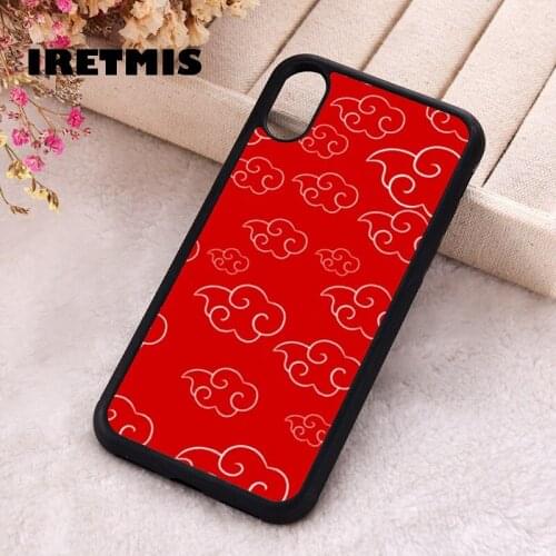 Iretmis 5 5S SE 2020 Phone Cover Case for iPhone 6 6S 7 8 Plus X Xs XR 11 12 Mini Pro Max Silicone TPU Red Cloud Pattern
