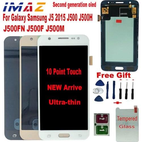 IMAZ Second OLED LCD For Samsung Galaxy J5 2015 LCD J500 J500F J500G J500M J500H/FN LCD Display Touch Screen Digitizer Assembly