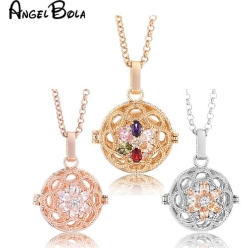 Fashion harmony sunshine flower caller angel bola pendant Mexican necklace for women jewelry gift