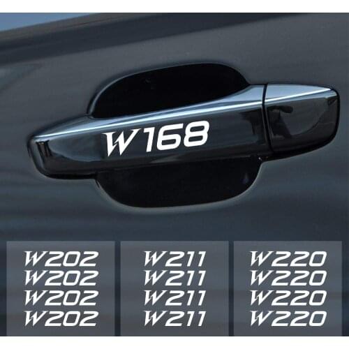 4x Car Door Handle Wiper Trim Sticker for Mercedes-Benz AMG W108 W124 W126 W140 W168 W169 W176 W190 W201 W202 W205 W210 W211 etc