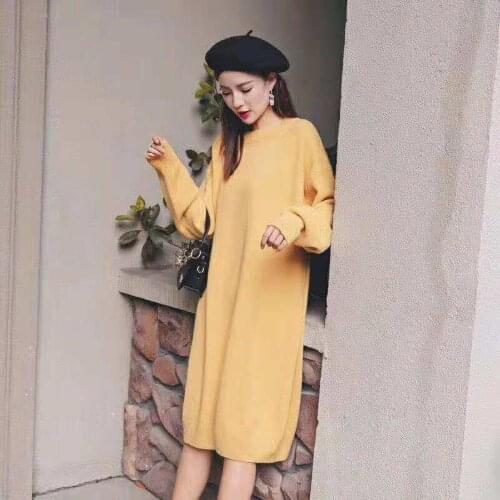 New round collar casual dress free shipping S10102