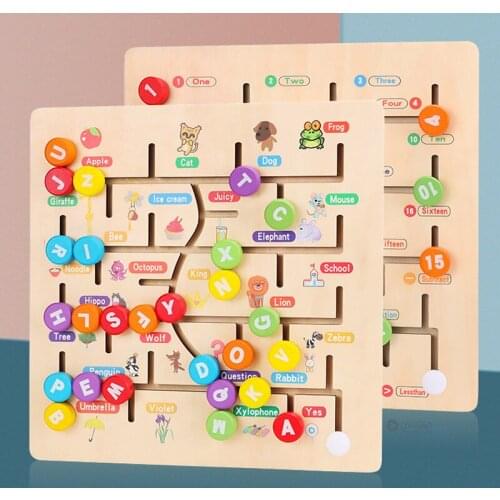 Letter Matching Game Toys For Toddler Wooden Puzzle Learning Kids Color Recognition New Kids Toys