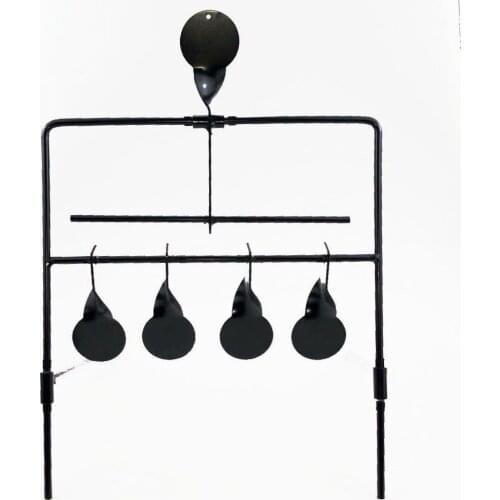 Portable Steel Shooting Resetting Target Metal Stand Heavy Duty Hunting Indoor&Outdoor Shooting Target Set