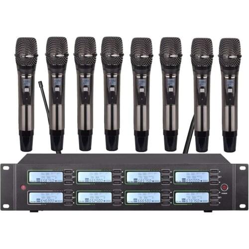 Professional UHF wireless microphone system handheld microphone, used for church school outdoor activities stage microphone
