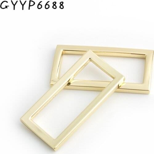 10-50-100pcs 38*15mm Light gold buckle Metal Square Buckle purse accessories parts Rectangular buckle