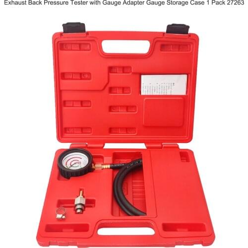 Exhaust Back Pressure Tester with Gauge Adapter Gauge Storage Case 1 Pack 27263 Car Accessories
