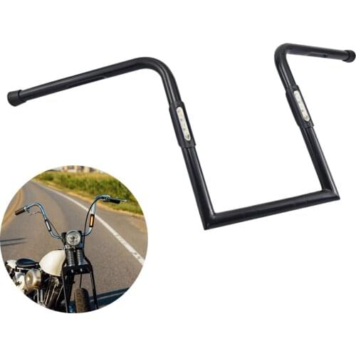 25mm Handlebar Ape Hanger+LED Turn Signal Lights For Harley Sportster Yamaha Honda Chopper Bobber Bratstyle Pit Dirt Bike