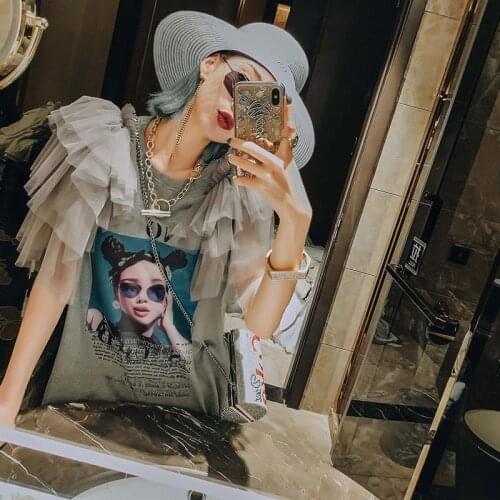 Loose Ruffles Tees Dress Female Spring Summer Fairy Sweet Sleeve Bohemian T-shirts Skirt 2021 Bodycon Dress Gothic Dress Vestido