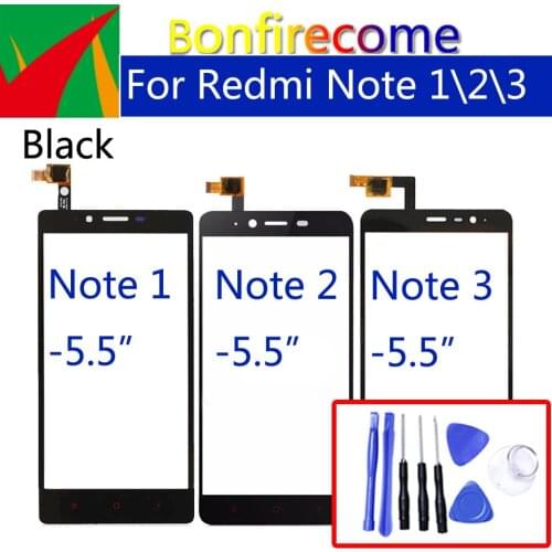 5.5" For Xiaomi Redmi Note 1 Note 2 Note 3 Touch Screen Panel Sensor LCD Display Glass Lens Panel Digitizer Replacement Parts