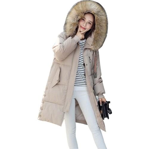 Winter Promotion Polyester Long Slim Cotton-padded Clothes Girls Fund 2019 New Overknee Thickening Heavy Seta Lead Cotton. Will