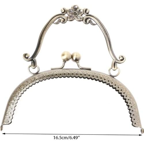 1pc Metal Frame Kiss Clasp Lock Handle Arch For DIY Purse Bag DIY Craft 16.5cm