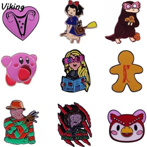 20pcs/lot G1629 Cartoon Metal Pins Enamel Brooches for Women Men Lapel Pin Backpack Badge Denim Brooch Collar Jewelry