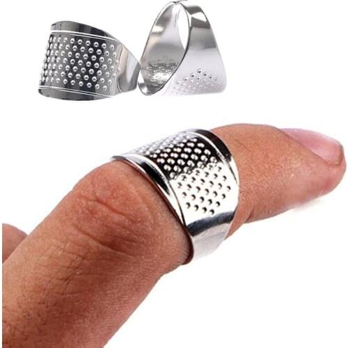 3Pcs Adjustable Sewing Thimbles Ring Finger Protector 1.8cm/0.8" Thimble Quilting Tools DIY Handmade Sewing Tools