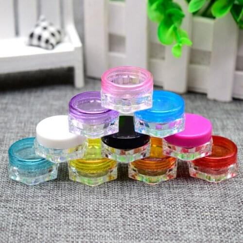 3G 50pcs/lot 100pcs/lot Plastic Empty Cosmetic Eye Cream Jar, Nail Art Decorations Storage Case, DIY Mini Cosmetic Cream Package
