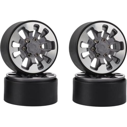 4PCS Metal 1.9 Beadlock Wheel Rim Hub for 1/10 RC Crawler Car Jeep Wrangler Axial SCX10 90046 Traxxas TRX4 Parts