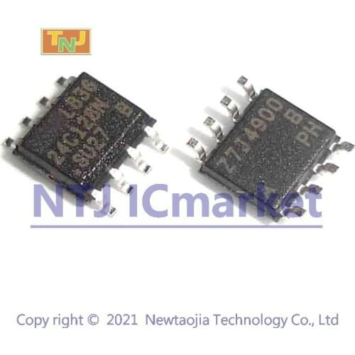 50 PCS AT24C128N-10SU-2.7 SOP-8 AT24C128 24C128N SU27 SOIC 2-wire Serial EEPROMs