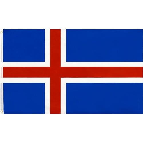 90x150 CM red cross is isl iceland flag for decoration