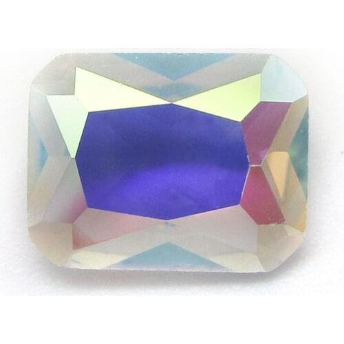 Free Shipping Octagon Shape 3x5mm-10x14mm AB Color Rainbow Loose Glass Bead Stones Wholesale