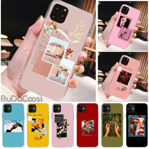 Lock Screen Aesthetic Phone Case for iPhone 8 7 6 6S Plus X 5S SE 2020 XR 11 pro XS MAX 12 12Mini