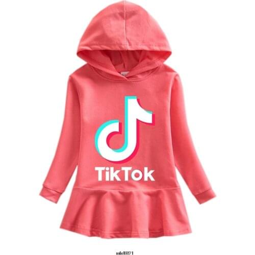Tik Tok childrens dresses girls long-sleeved princess dress party dresses girls costumes clothes Tik Tok dress