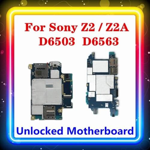 For Sony D6503 D6563 Motherboard With Full Chips Android Test Original For Sony Xperia Z2A D6563 Z2 D6503 Mobile Motherboard