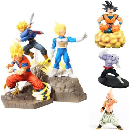Dragon Ball Z Super Saiyan Goku VegetaAction Figure Dragon Ball Goku Somersault Cloud Anime Model PVC Collectible DBZ Doll Gifts