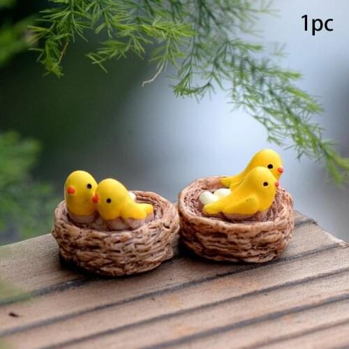 6 Pieces 2cm Small Bird Nest Roost Oriole Nido Figurine Statue Crafts Ornament Girl Collection Cartoon Anime Decor