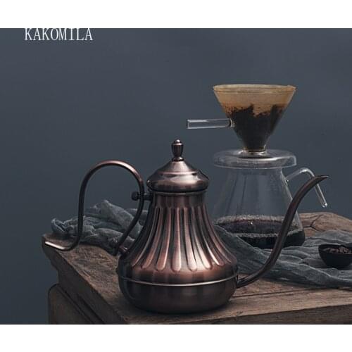 Stainless Steel Coffee Pot 420ML 650ML Royal Coffee Drip Pot Fine Mouth Coffee Pot Long Gooseneck Spout Pour