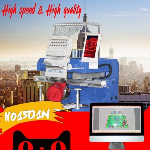 2020 newest HOLiAUMA MAX 450*650mm area one head 15 colors dabao A15 industrial multi function embroidery machine