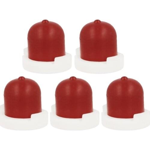 2021 New High Quality 5 Pcs Primer Bulb Red Color Push Button Fits for Chainsaw Brush Cutter Lawn Mower Chainsaw Use Replacement
