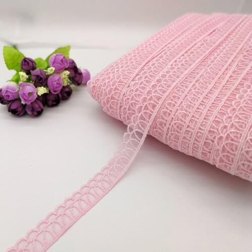 Wholesale Fancy Cotton Mesh Embroidered Pink Net Lace Trim Ribbon DIY Craft Materials Clothing Accessories Venise Lace Trimming