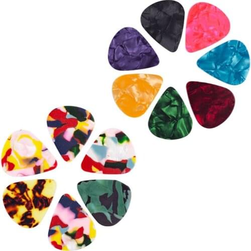 Q1FF 50 Guitar Picks 1 Box Case Acoustic Electric Bass Pic Guitar Accessories