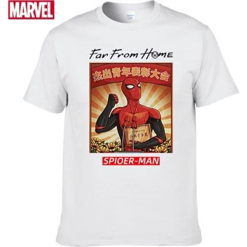 Marvel The Avengers Spider Man t shirt Comfortable Breathable 100% cotton Fashion funny t shirts Summer Tops shirts for men #109