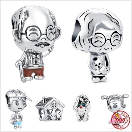 925 Silver Shiny Happy family football fit Pandora Charm Silver 925 Bead Pendant Bangle with stylish DIY jewelry for women